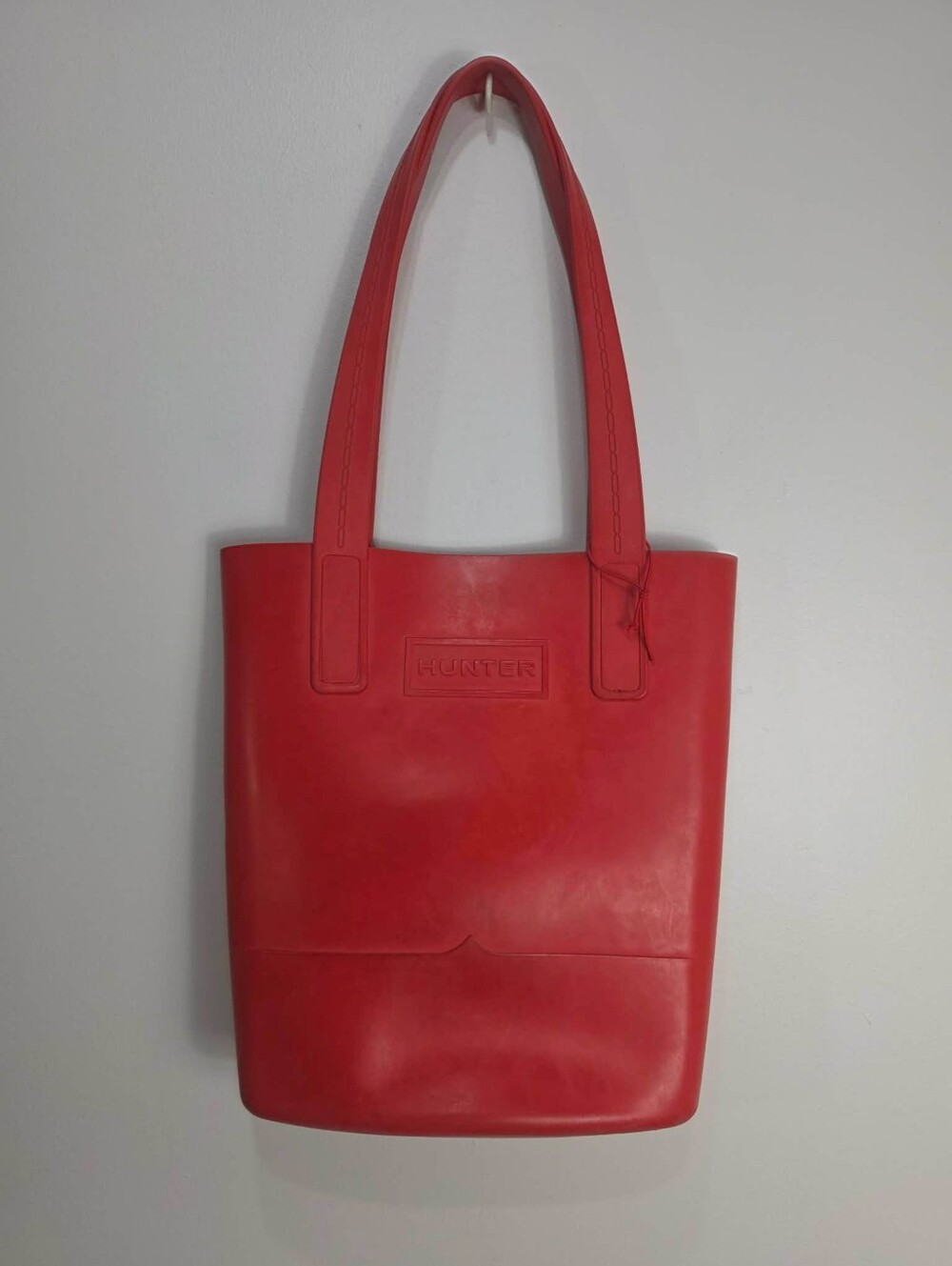 Hunter Red Rubber Tote Bag